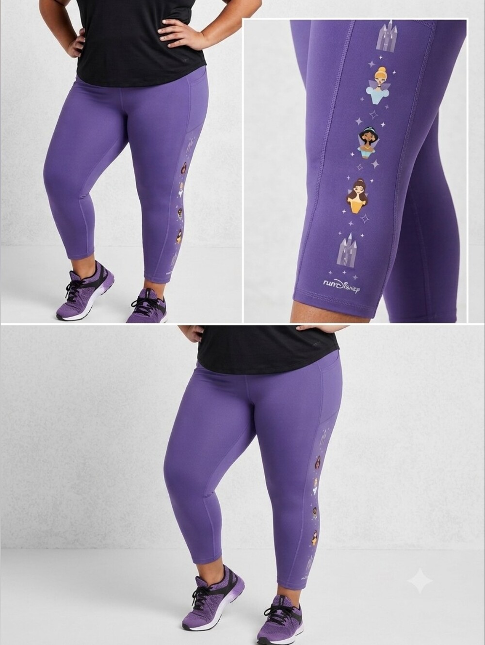 NWT Run Disney Princess Half Marathon Weekend Crop Leggins Sz 3XL